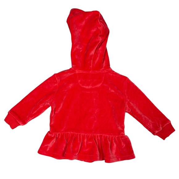 NWT Baby Girls Ralph Lauren Velour Sweatsuit 9M Red 2‎ Piece - Picture 7 of 9